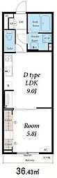 リブリ・Mdi足立1 1LDKの間取図画像