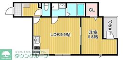 Villa Avenir 1LDKの間取図画像