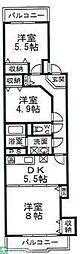 第2ユタカハイツ 3DKの間取図画像