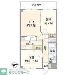SPRINGCOURT 2LDKの間取図画像