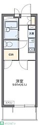 レオパレスオリエンタル 1Kの間取図画像