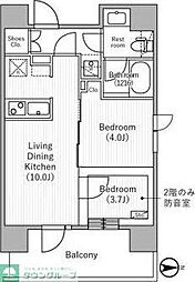 台東区元浅草4丁目マンション 2LDKの間取図画像