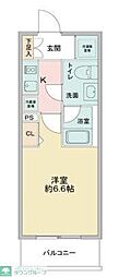 ラドゥセールお花茶屋2 1Kの間取図画像