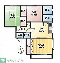 第一サンハイツ 3DKの間取図画像