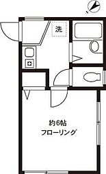 D-RHOMES五反野2 1Kの間取図画像