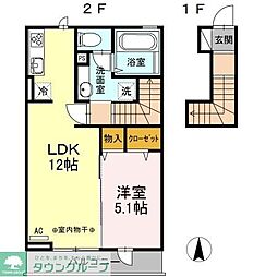 グランベル 1LDKの間取図画像