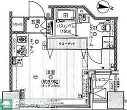 アイフォート千住曙町 ワンルームの間取図画像