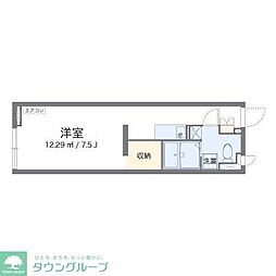 アルク中川コート ワンルームの間取図画像
