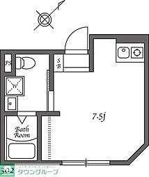 ガーデンズコスモス ワンルームの間取図画像