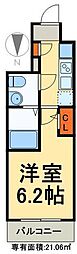 クレヴィスタ北千住 1Kの間取図画像