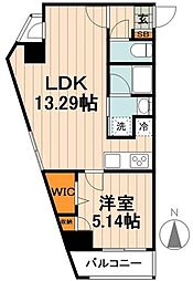 グレースヒル 1LDKの間取図画像