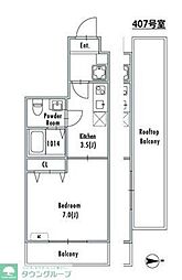 GRAN PASEO西新井 1Kの間取図画像