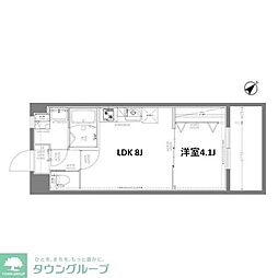 ウィルテラス押上 1LDKの間取図画像
