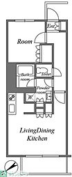 エバーグリーン 1LDKの間取図画像