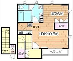 T＆Kとねり 2階1LDKの間取り
