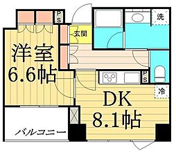 ボワエトワール立石 1LDKの間取図画像