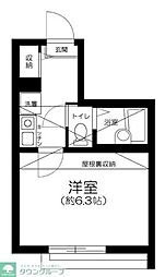 レジデンス江北 1Kの間取図画像