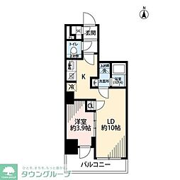 プレール・ドゥーク亀戸VI 1LDKの間取図画像