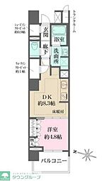 ザ・パークハウス文京白山 302 3階1LDKの間取り