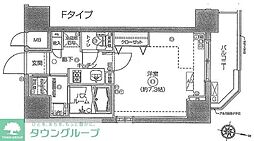 ZOOM九段下 1Kの間取図画像