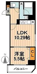 グレースヒル 1LDKの間取図画像