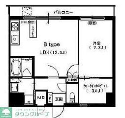 ヒルクレスト御茶ノ水 1LDKの間取図画像