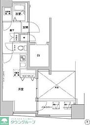 VIDA文京本郷 ワンルームの間取図画像