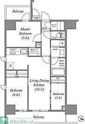 ACP Residence 浅草 3LDKの間取図画像