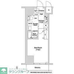 コンフォリア上野入谷 1Kの間取図画像