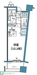 ロイヤルパークスシーサー南千住 1Kの間取図画像