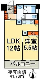カスタリア荒川 1LDKの間取図画像