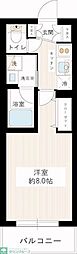 ハイズヴィガースミダ 1Kの間取図画像