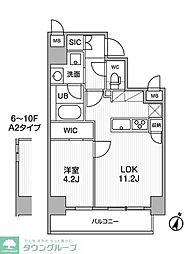 SEASONFLATS門前仲町 1LDKの間取図画像