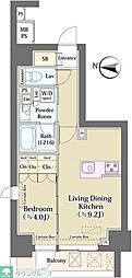 CLIOlabellevie元浅草 1LDKの間取図画像