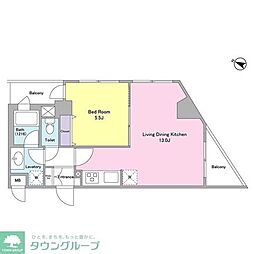 COMFORIA文京白山 1LDKの間取図画像