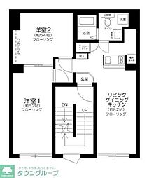RuygoOshiage 2LDKの間取図画像