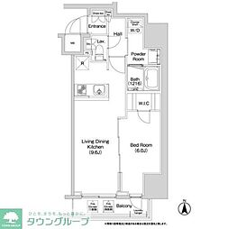 コンフォリア上野入谷 1LDKの間取図画像