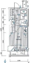 GALICIA錦糸町ステーションフロント ワンルームの間取図画像