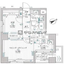 日神デュオステージ浅草橋 1LDKの間取図画像