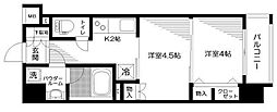 日神デュオステージ浅草寿町 2Kの間取図画像