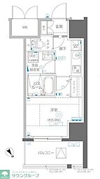 アルファレジデンシア南千住 1Kの間取図画像