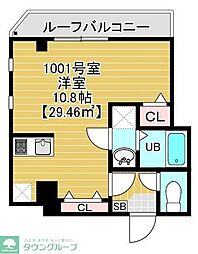ソラトワーヌ ワンルームの間取図画像