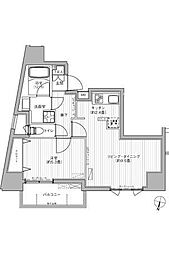 カーサ・ラスク・目白台 1LDKの間取図画像