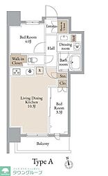 JMF-Residence浅草橋三丁目 2LDKの間取図画像