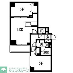TRADIS錦糸町 2LDKの間取図画像