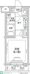 アイルプレミアム向島 1Kの間取図画像