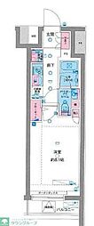 ジェノヴィア東向島スカイガーデン 1Kの間取図画像