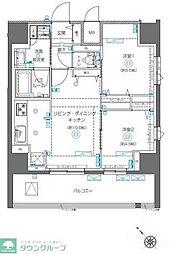 アルファレジデンシア南千住 2LDKの間取図画像