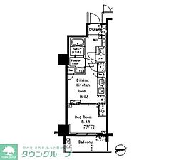 ParkAxis元浅草STAGE 1DKの間取図画像