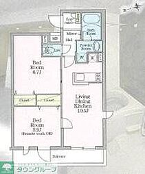 アイルグランデ池袋ノース 2LDKの間取図画像